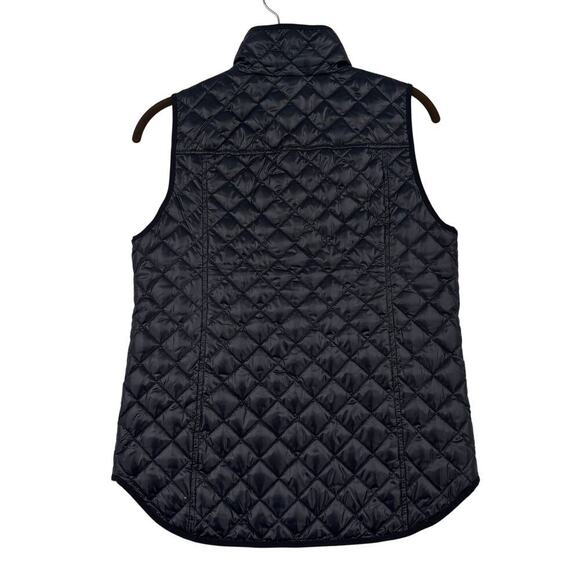 J Crew Vest Field Quilted Puffer Womens Size XXS Navy Blue Shiny Down Filled - Picture 7 of 11
